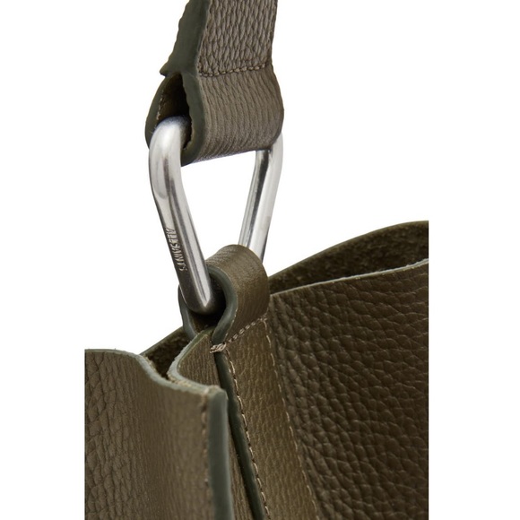 AllSaints Large Leather Tote w Pouch NWT Sycamore Green - Picture 6 of 10